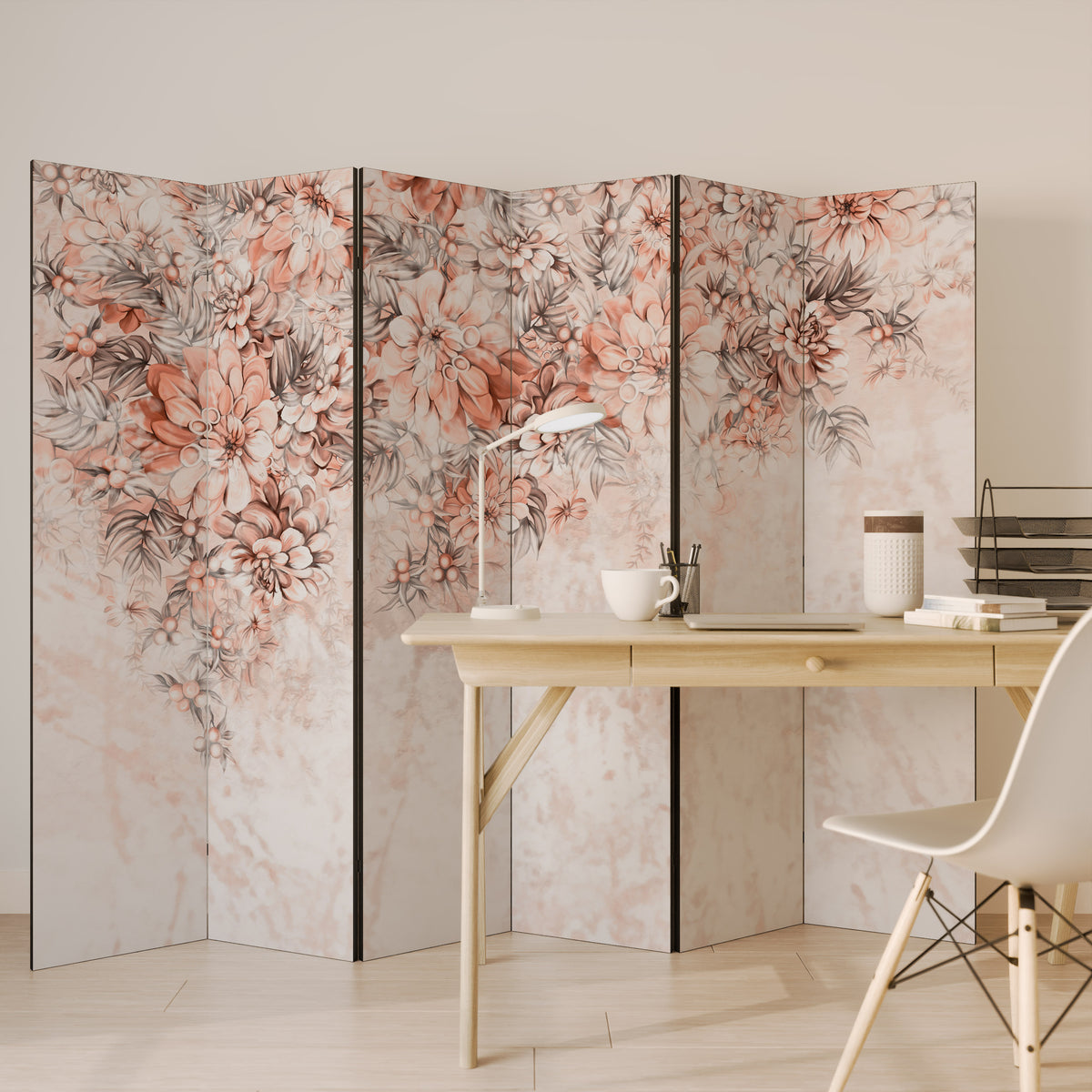MARBLE GARDEN FANTASY Biombo de 6 Painéis