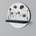 POPPY ALLURE Round Art Shelf In Black Finish