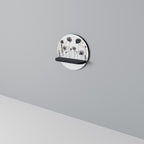 POPPY ALLURE Round Art Shelf In Black Finish