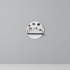 POPPY ALLURE Round Art Shelf In Black Finish