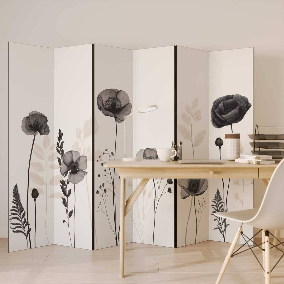 POPPY ALLURE Biombo de 6 Painéis