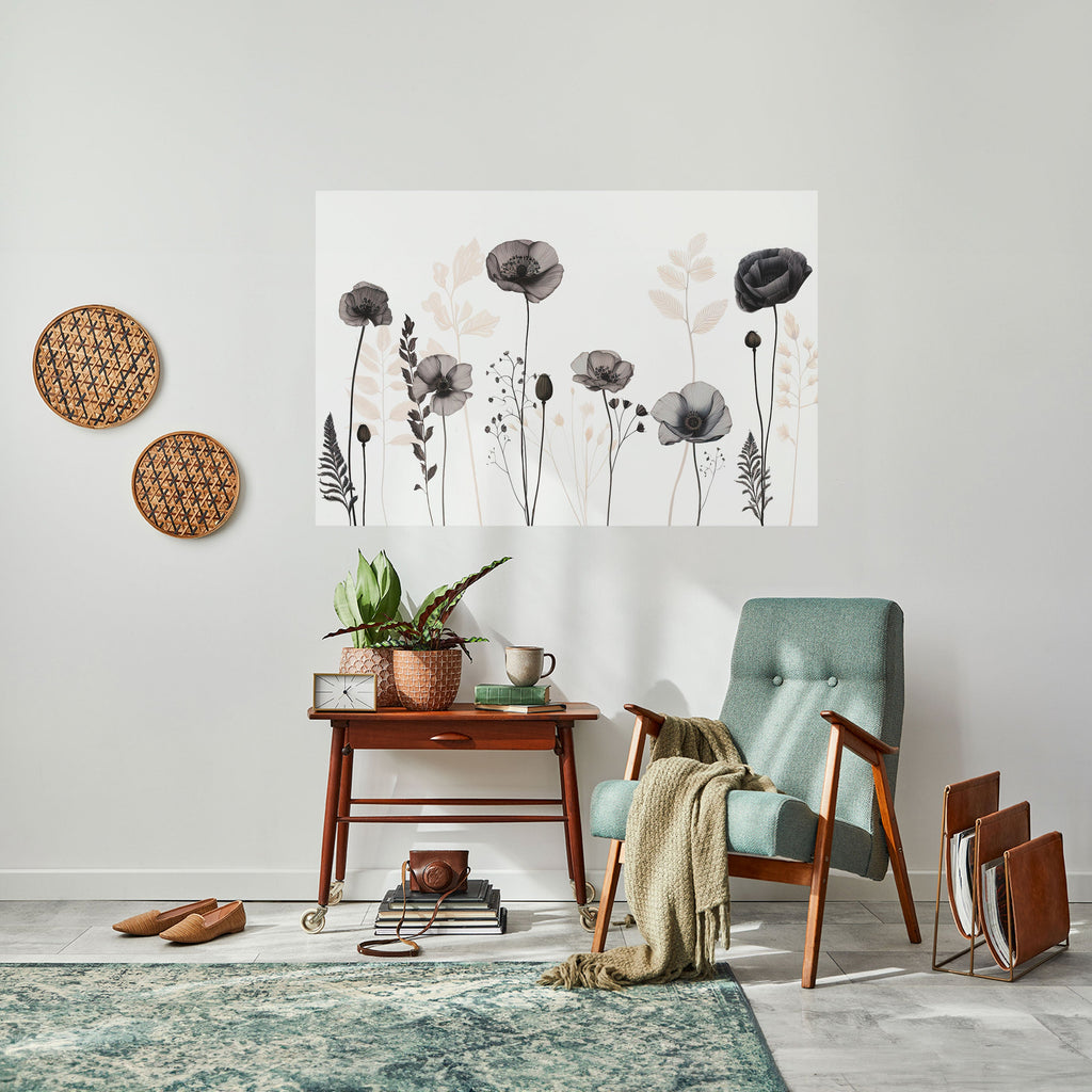 POPPY ALLURE Peel and Stick Horizontal Poster