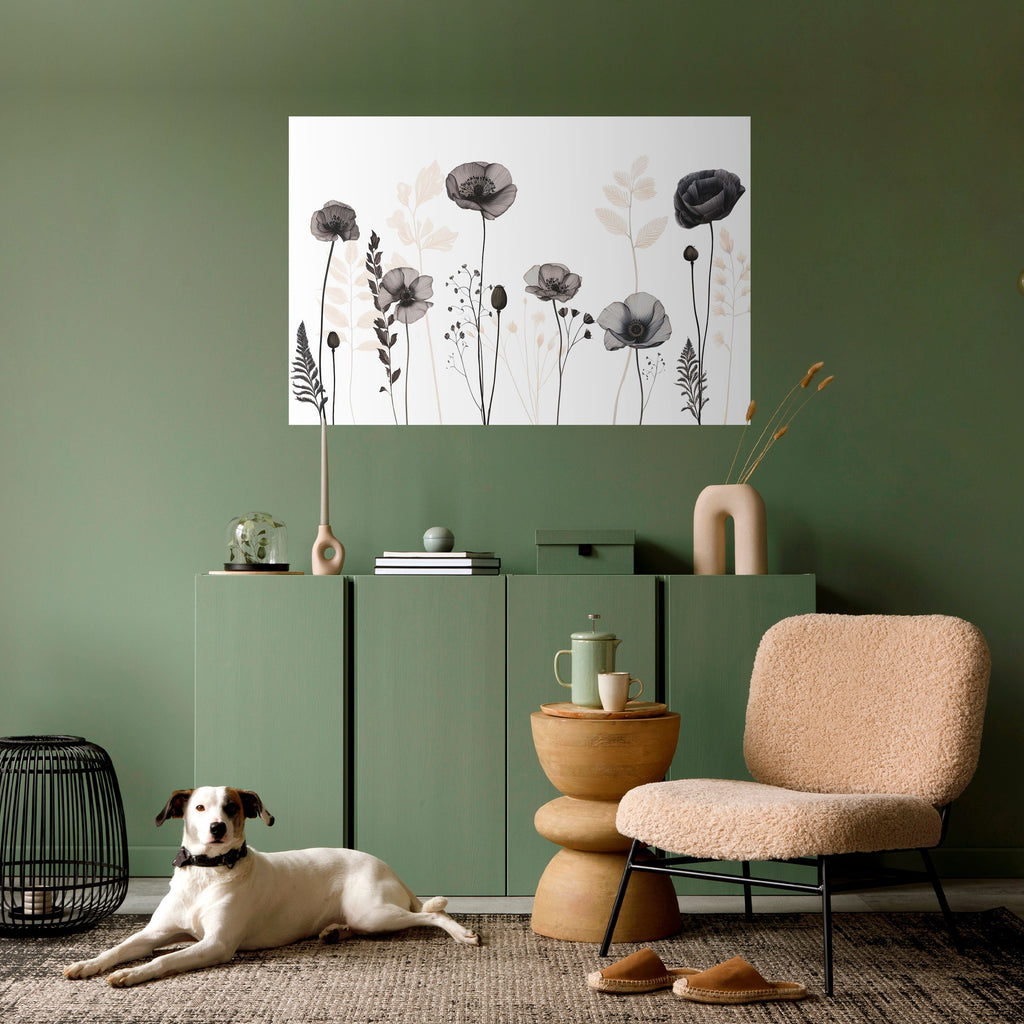 POPPY ALLURE Peel and Stick Horizontal Poster