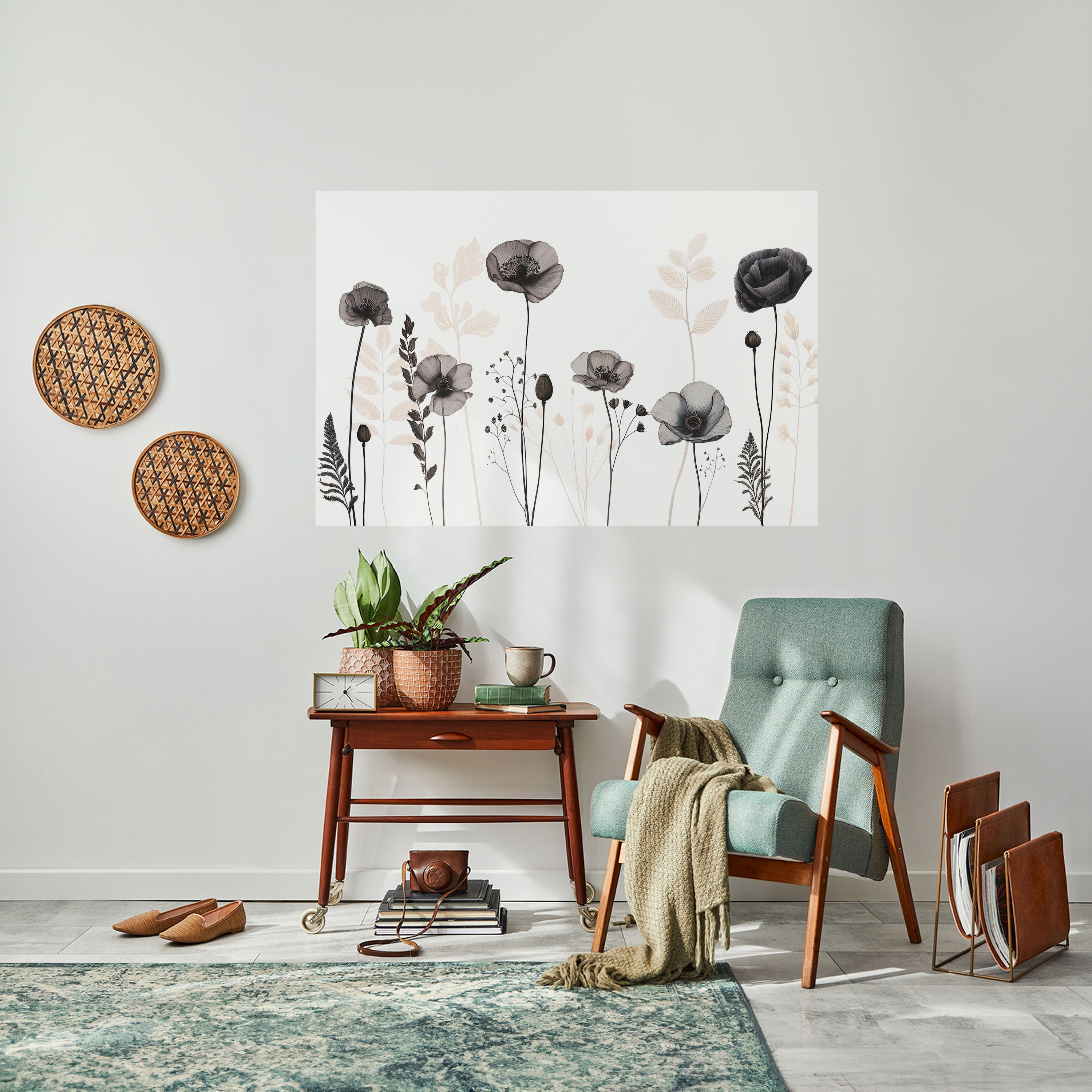 POPPY ALLURE Peel and Stick Horizontal Poster