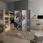 ORGANIC ASSEMBLAGE Biombo Decorativo de 4 Painéis