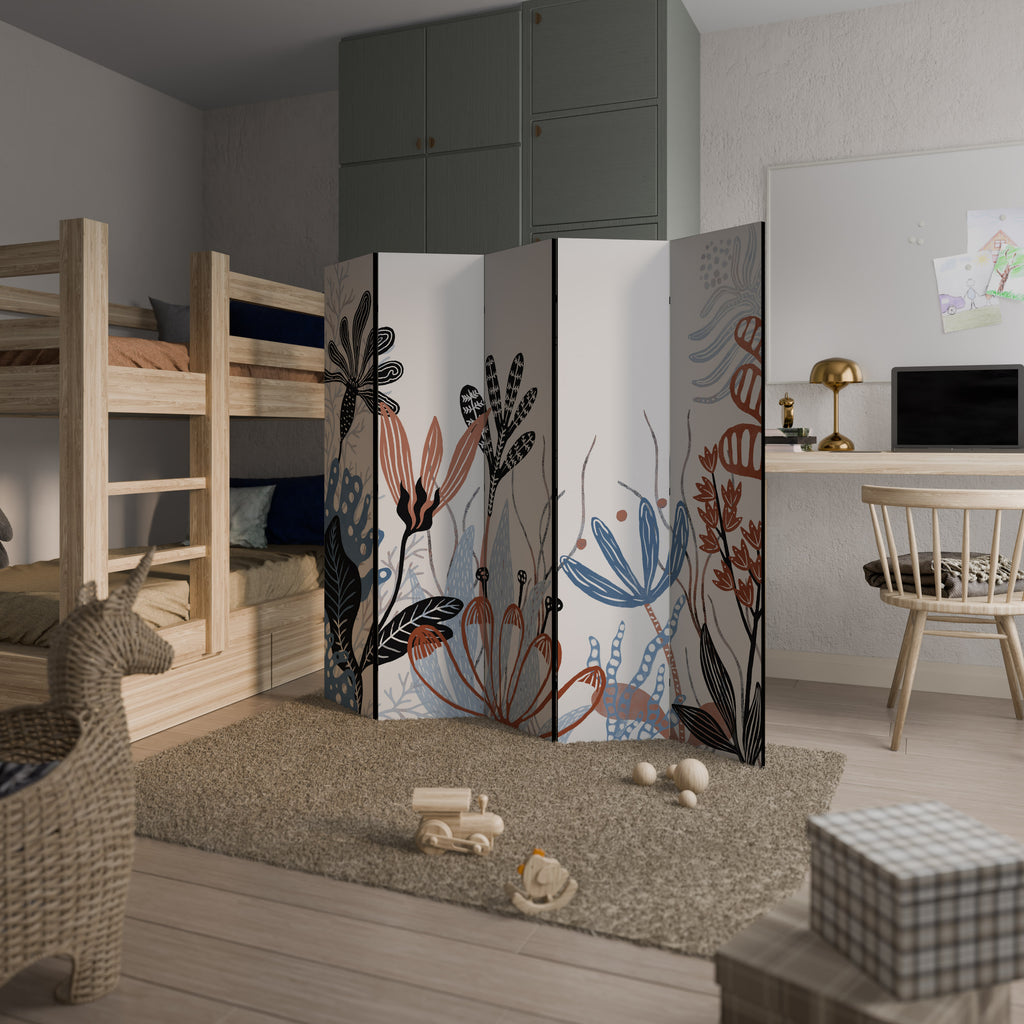 ORGANIC ASSEMBLAGE Biombo de 5 Painéis