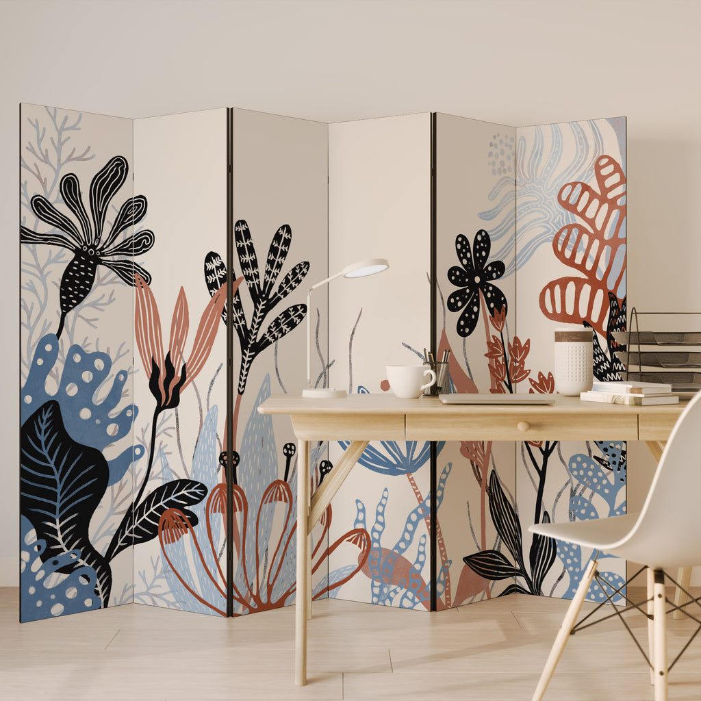 ORGANIC ASSEMBLAGE Biombo de 6 Painéis