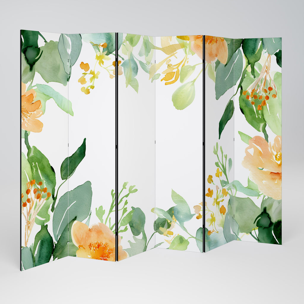 FLORAL SERENITY SPLIT Biombo Decorativo de 6 Painéis