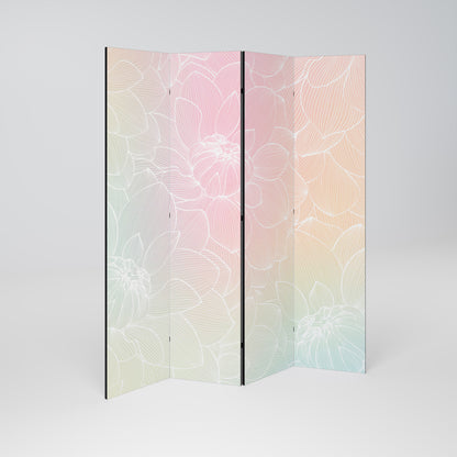 ELEGANT FLORAL FUSION 4-Panel Room Divider