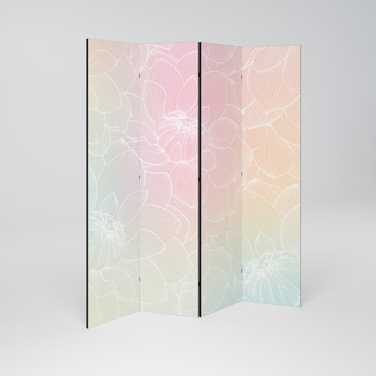 ELEGANT FLORAL FUSION 4-Panel Room Divider