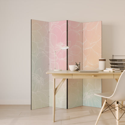 ELEGANT FLORAL FUSION 4-Panel Room Divider