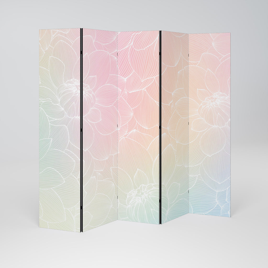 ELEGANT FLORAL FUSION 5-Panel Room Divider