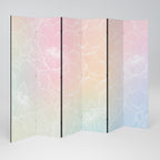 ELEGANT FLORAL FUSION Biombo Decorativo de 6 Painéis