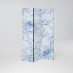 LUSH LINEAR BLOOMS 3-Panel Room Divider