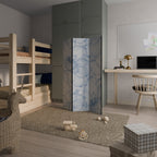 LUSH LINEAR BLOOMS Biombo Decorativo de 3 Painéis