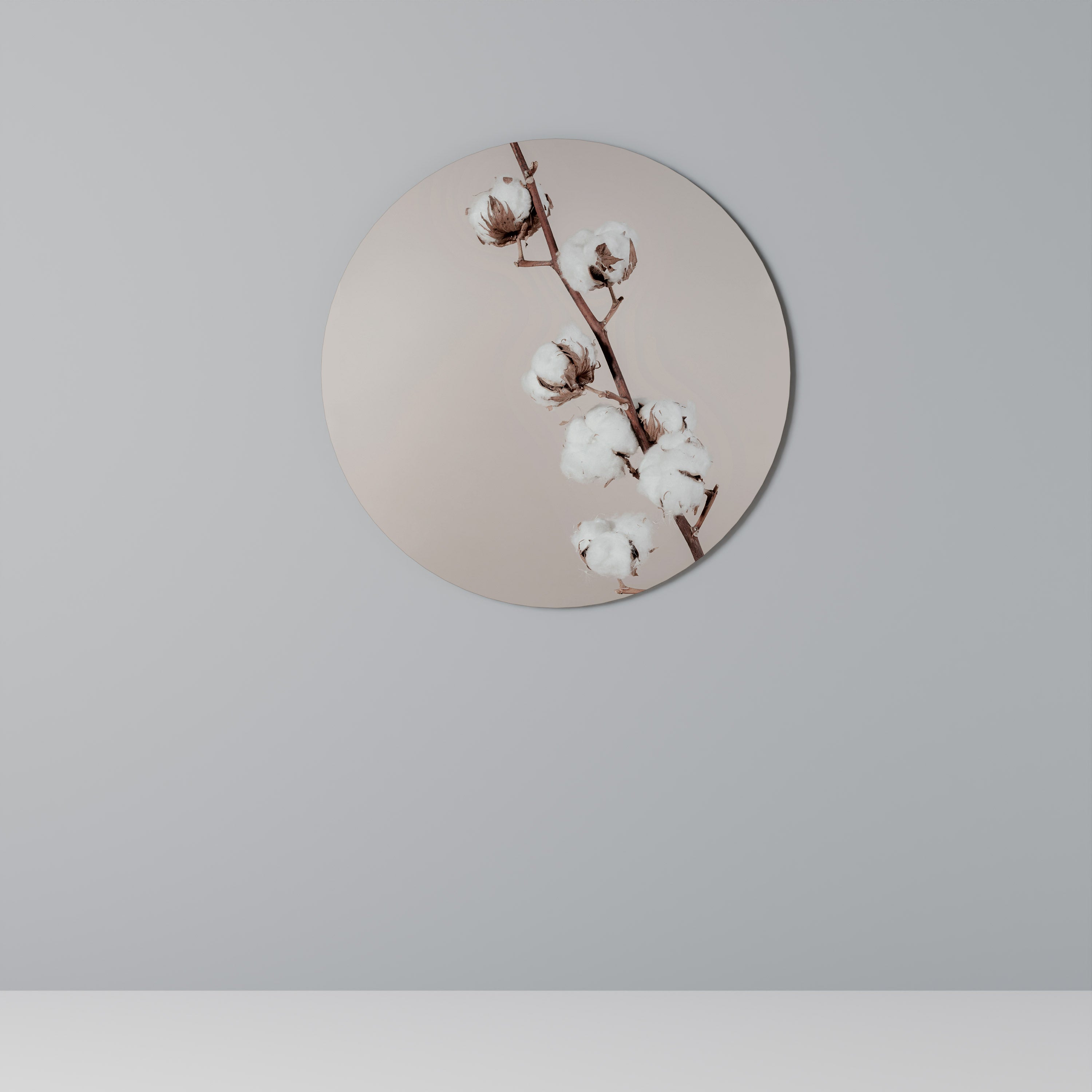 COTTON CLOUDS IN BALANCE Quadro Redondo Decorativo