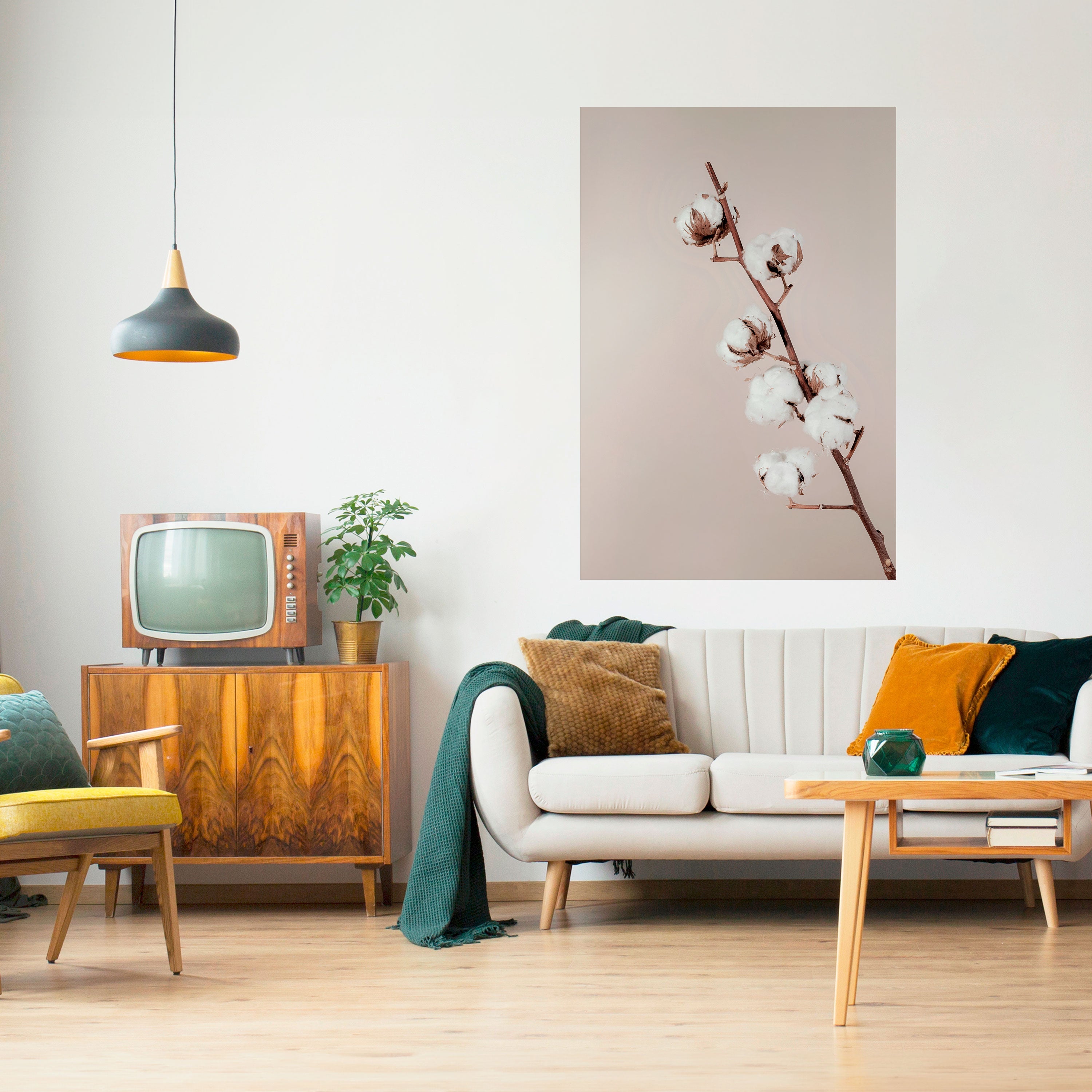 COTTON CLOUDS IN BALANCE Poster Vertical Autocolante