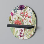 HERBAL FIESTA Prateleira Oval Decorativa em Acabamento Preto