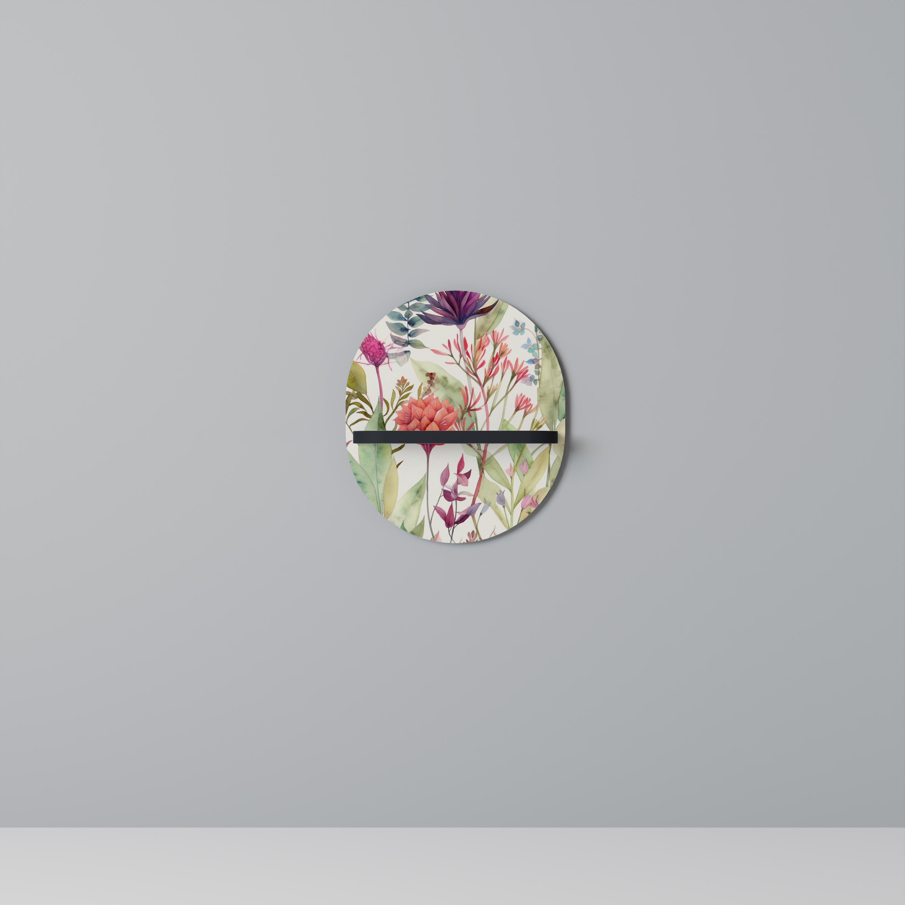 HERBAL FIESTA Prateleira Oval Decorativa em Acabamento Preto