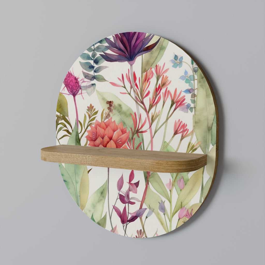 HERBAL FIESTA Prateleira Oval Decorativa em Efeito Carvalho