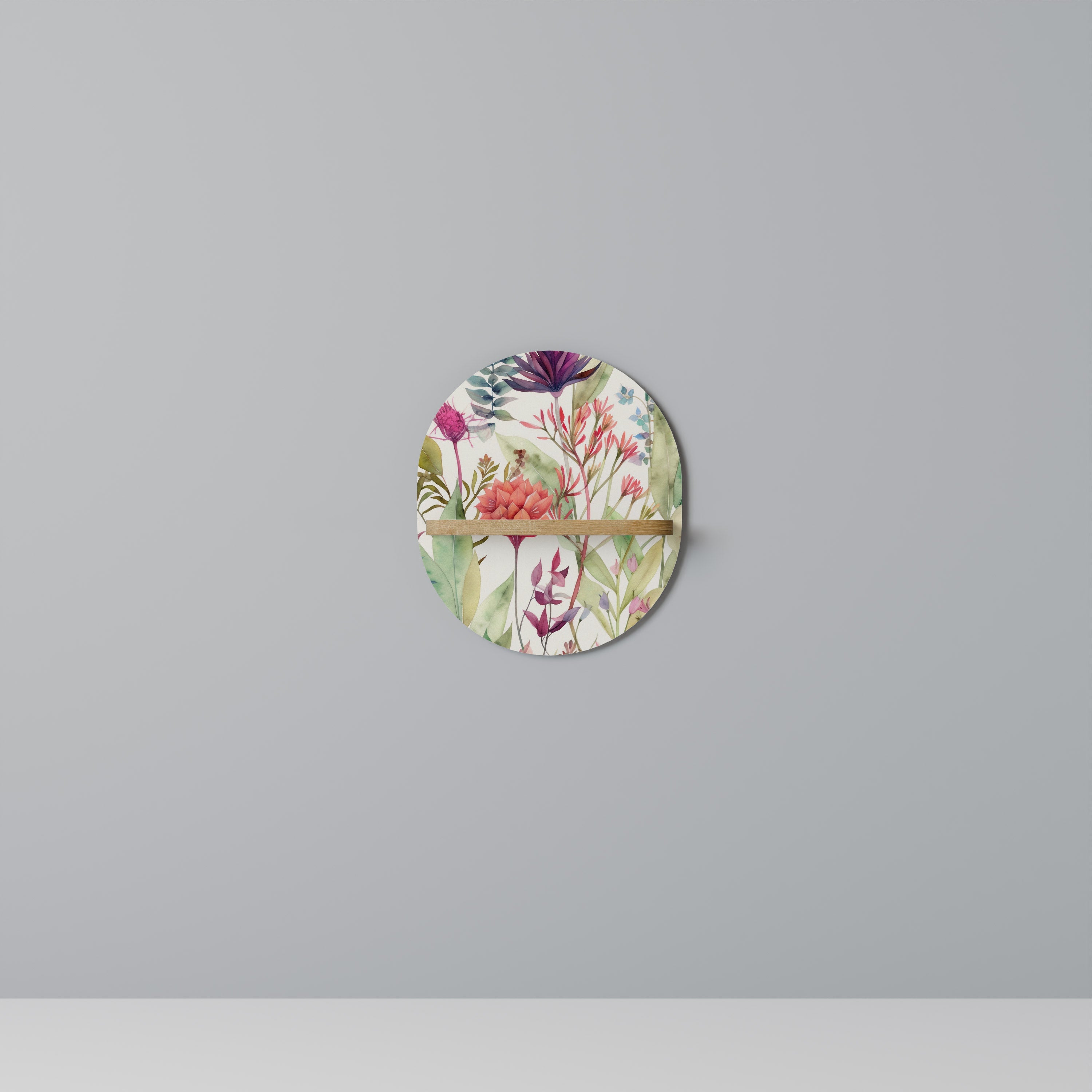 HERBAL FIESTA Prateleira Oval Decorativa em Efeito Carvalho