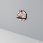 HERBAL FIESTA Prateleira Redonda Decorativa em Acabamento Preto