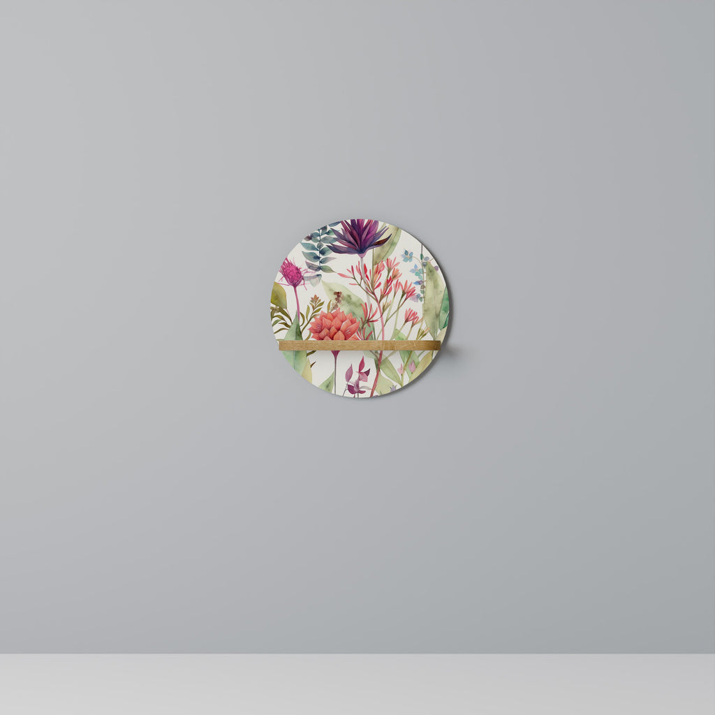 HERBAL FIESTA Prateleira Redonda Decorativa em Efeito Carvalho