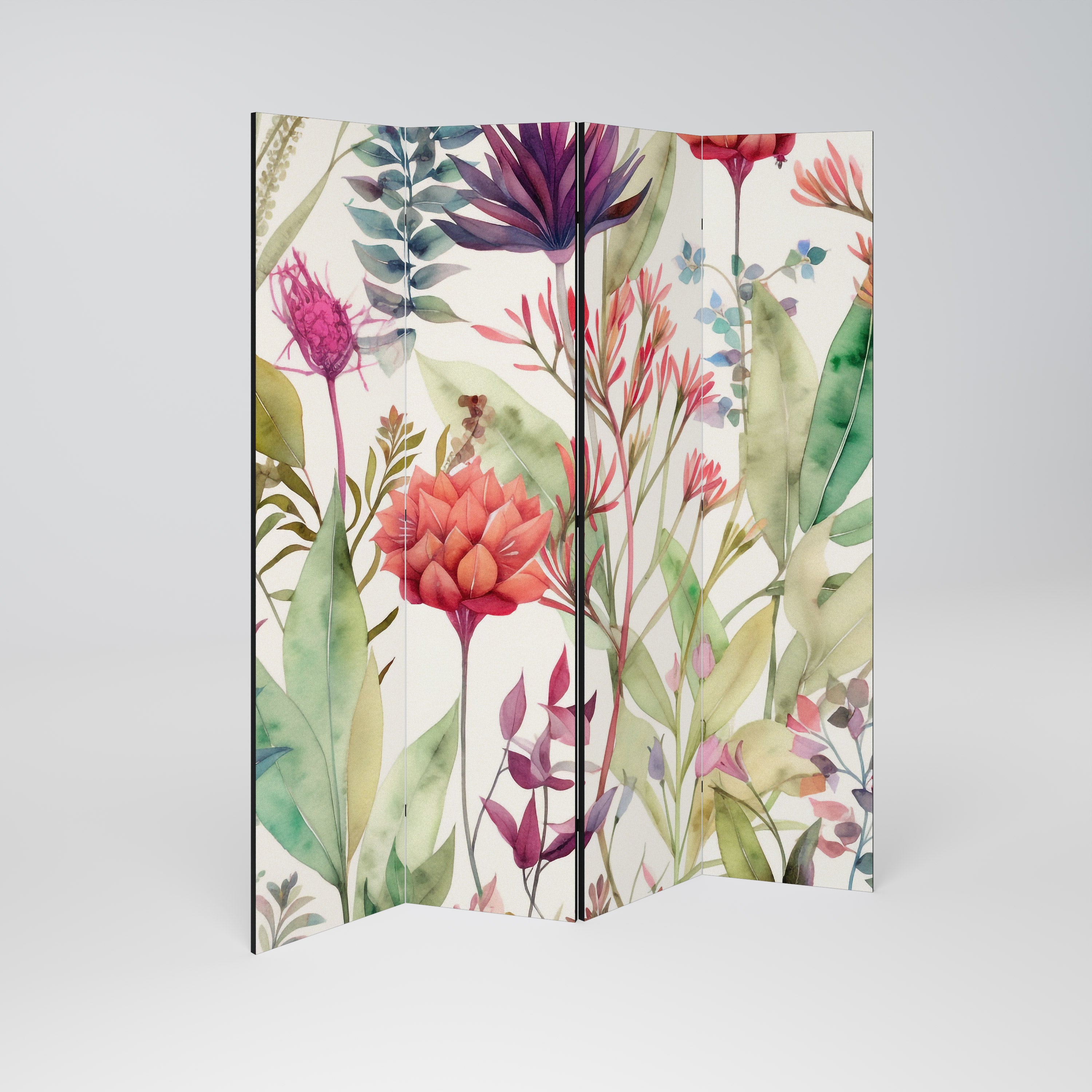 HERBAL FIESTA 4-Panel Room Divider