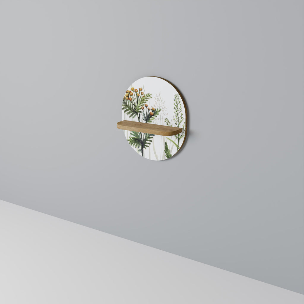 HERBAL DREAM Oval Art Shelf In Oak Effect