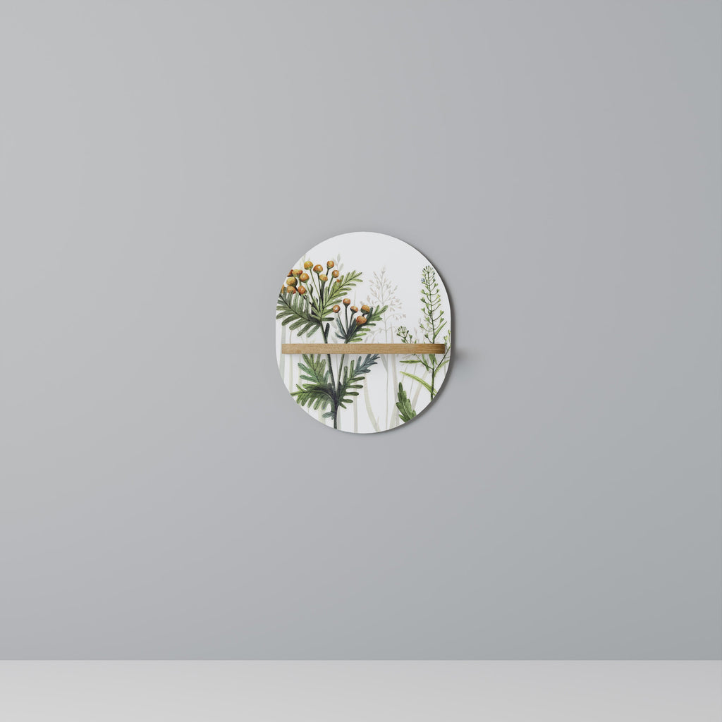 HERBAL DREAM Oval Art Shelf In Oak Effect