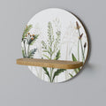 HERBAL DREAM Round Art Shelf In Oak Effect