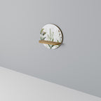 HERBAL DREAM Round Art Shelf In Oak Effect
