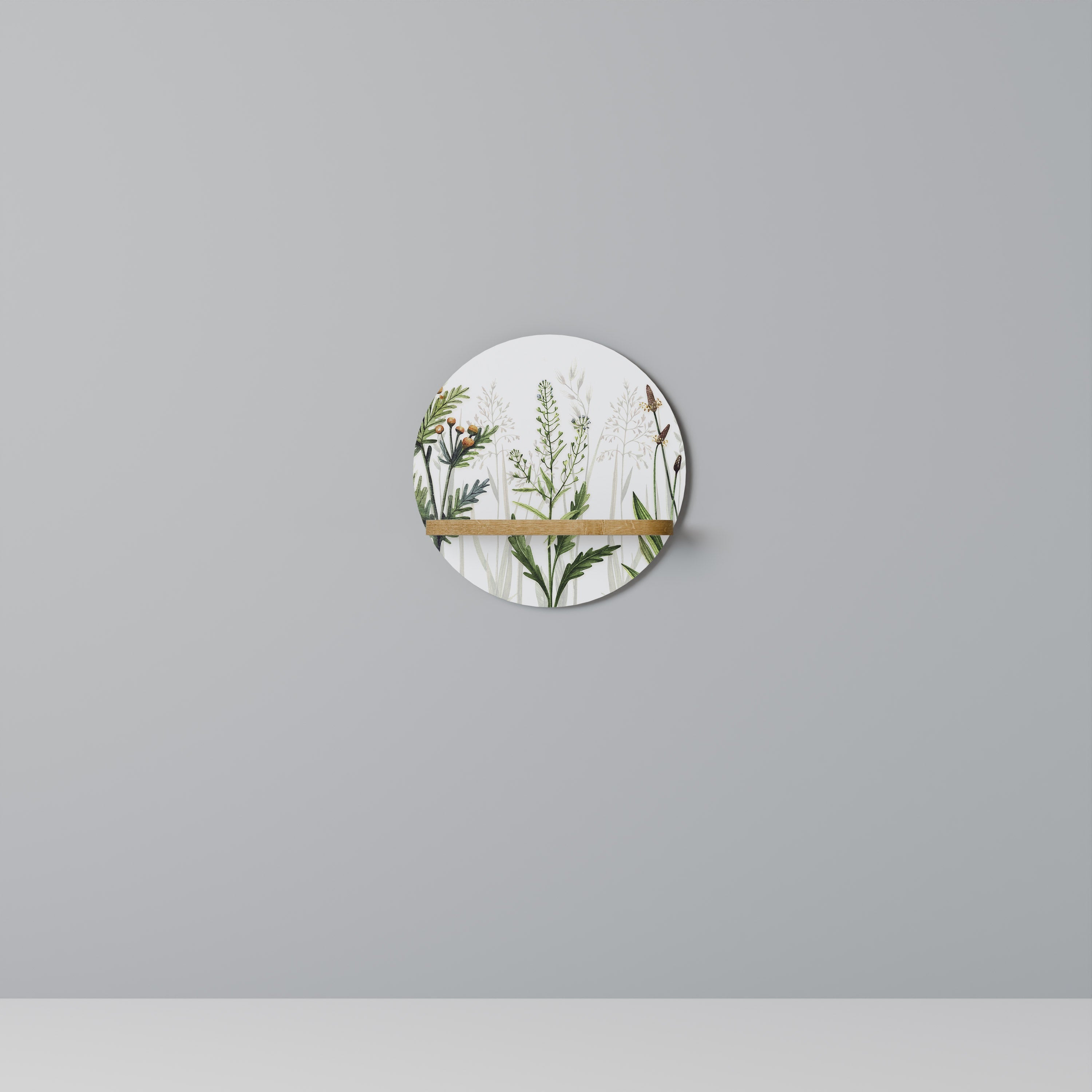 HERBAL DREAM Prateleira Redonda Decorativa em Efeito Carvalho