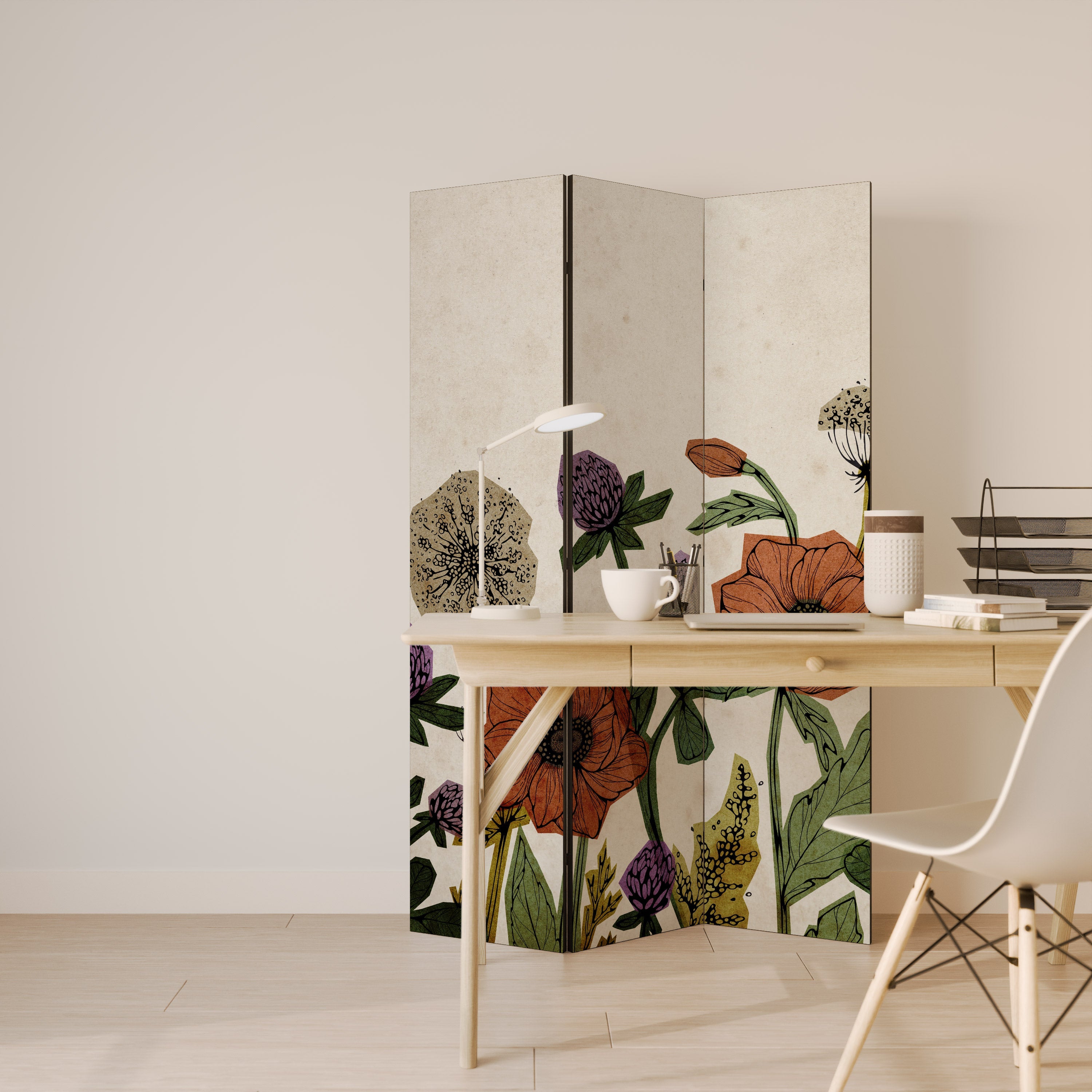 SPROUT ELEGANCE Biombo Decorativo de 3 Painéis