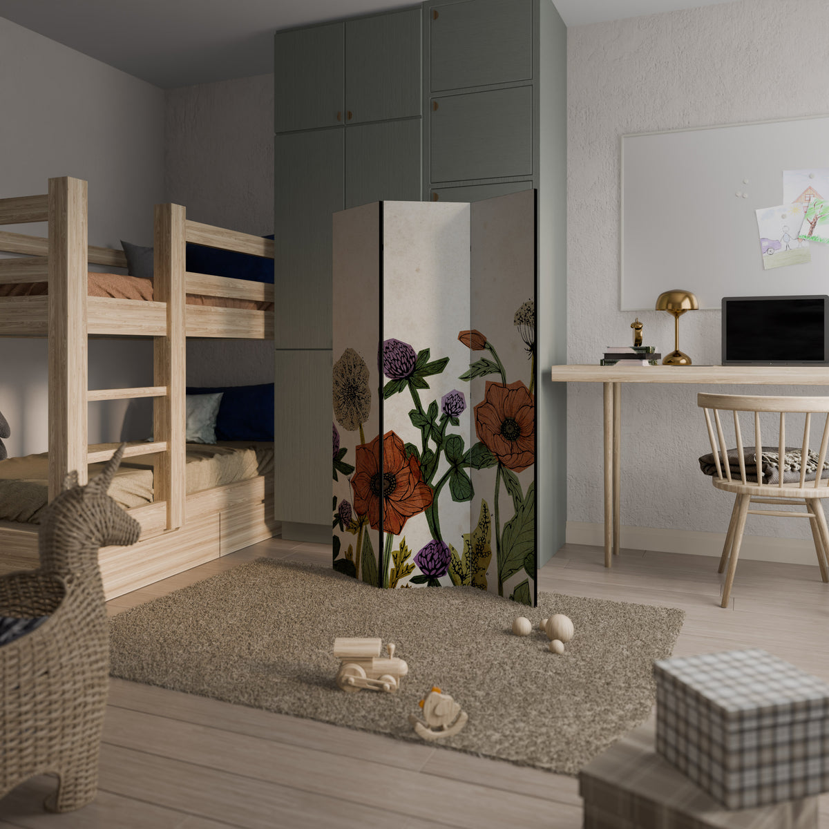 SPROUT ELEGANCE Biombo de 3 Painéis