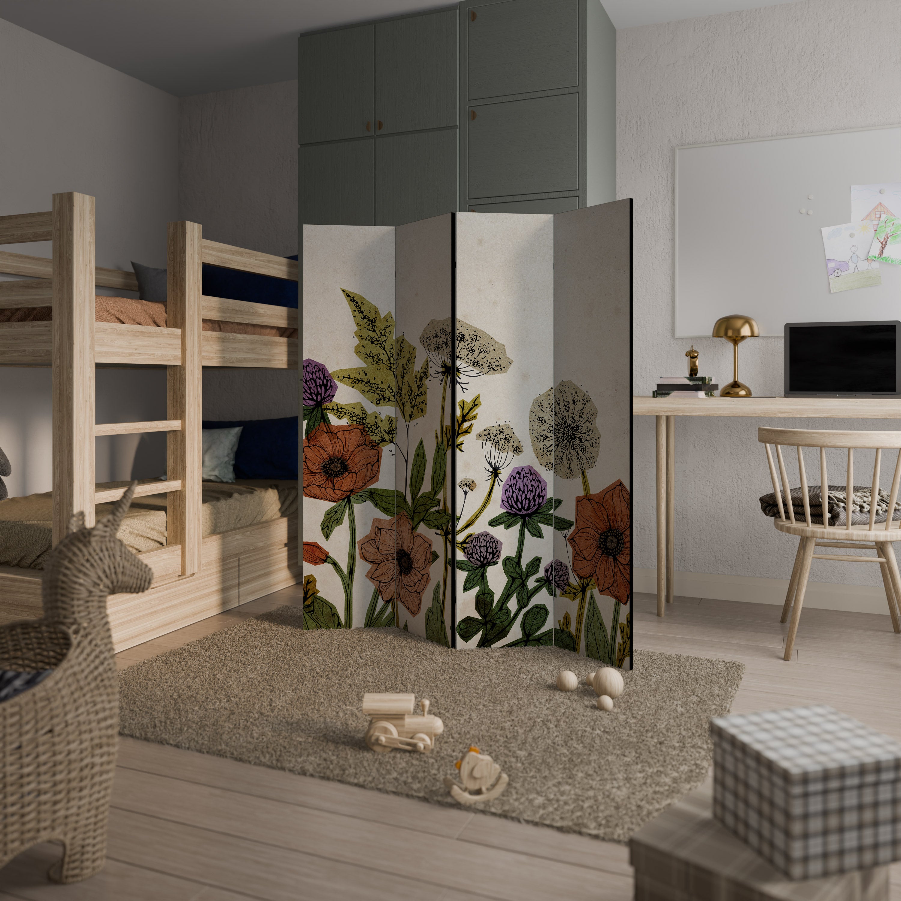SPROUT ELEGANCE Biombo de 4 Painéis