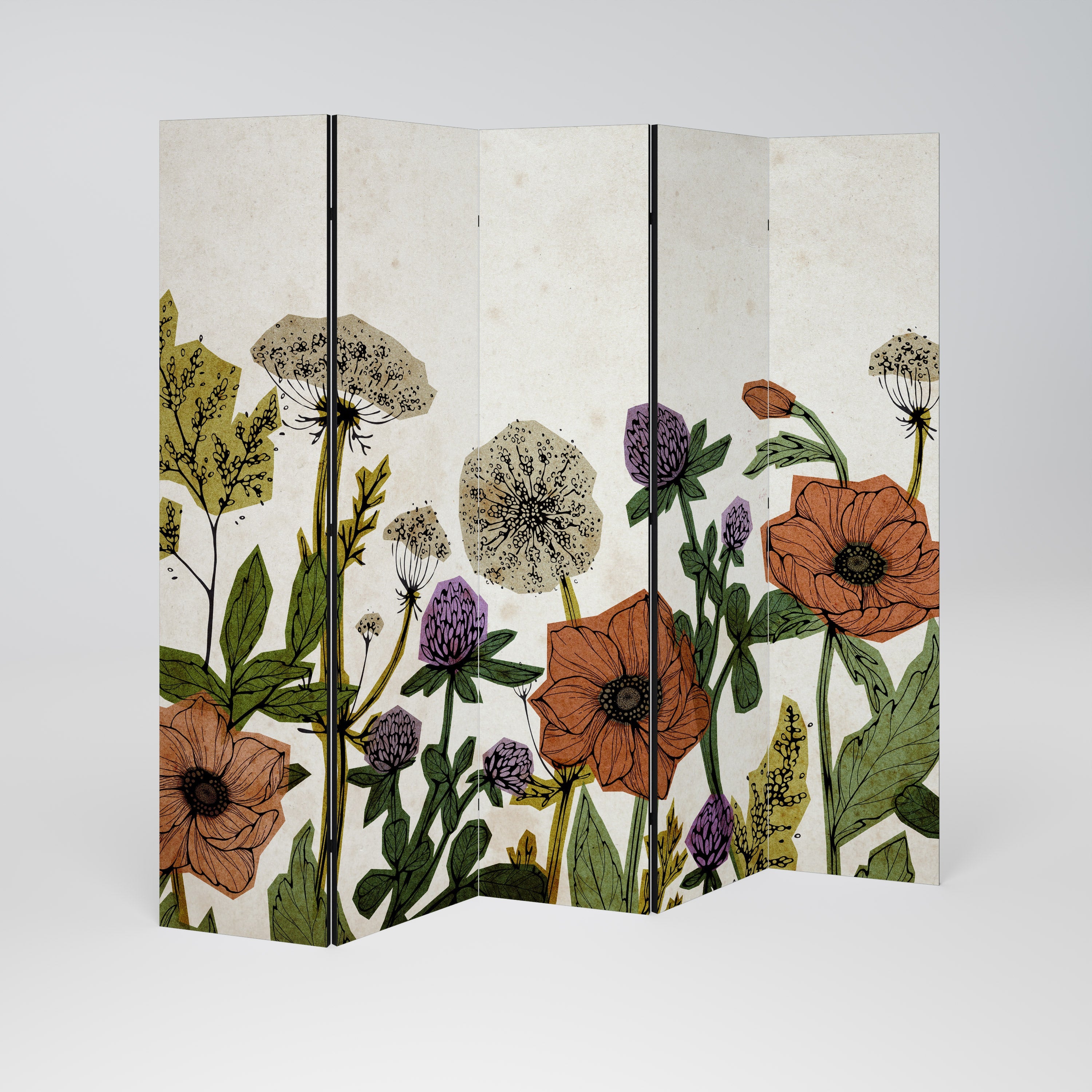 SPROUT ELEGANCE Biombo Decorativo de 5 Painéis