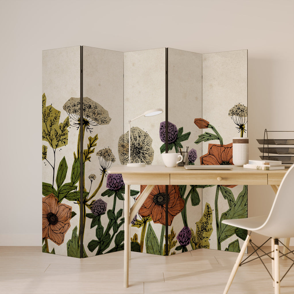 SPROUT ELEGANCE Biombo Decorativo de 5 Painéis