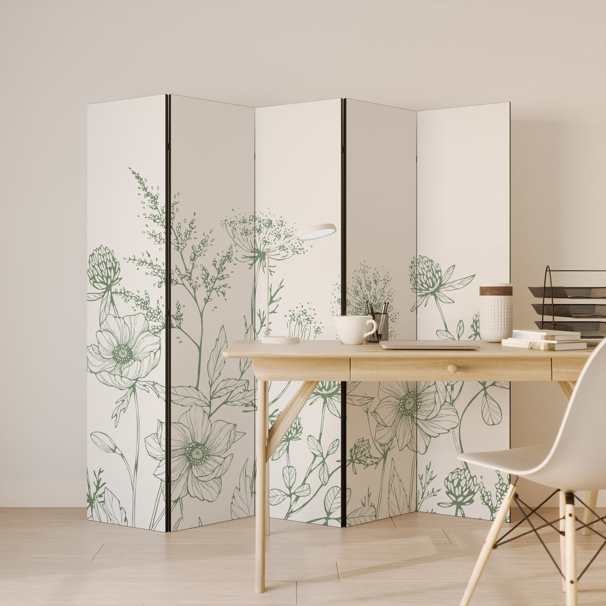 WILDER BEAUTY Biombo de 5 Painéis