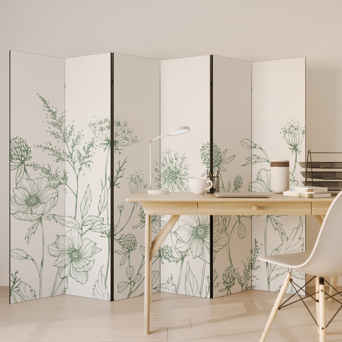 WILDER BEAUTY Biombo de 6 Painéis