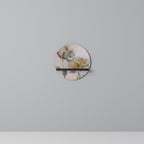 SOFTEN POPPY Round Art Shelf In Black Finish