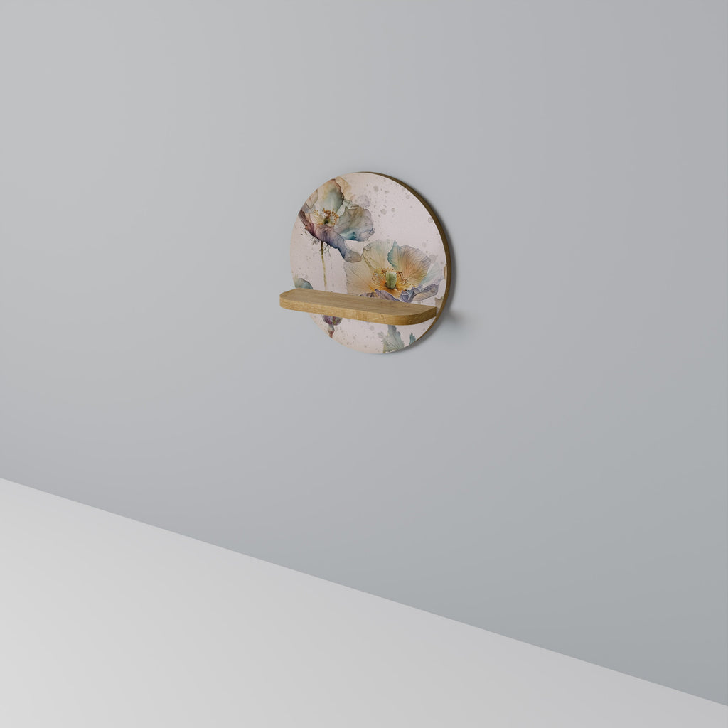 SOFTEN POPPY Prateleira Redonda Decorativa em Efeito Carvalho