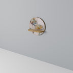 SOFTEN POPPY Prateleira Redonda Decorativa em Efeito Carvalho