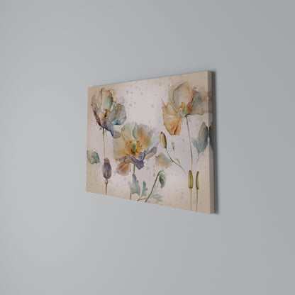 SOFTEN POPPY Horizontal Canvas Print