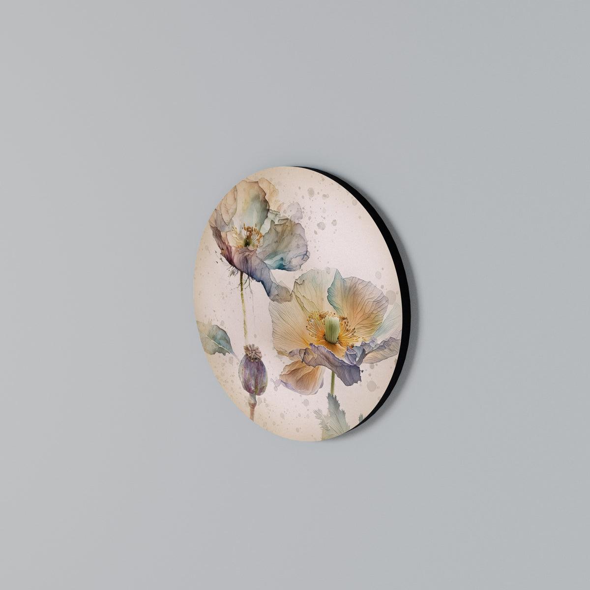 SOFTEN POPPY Arte de Parede Redonda
