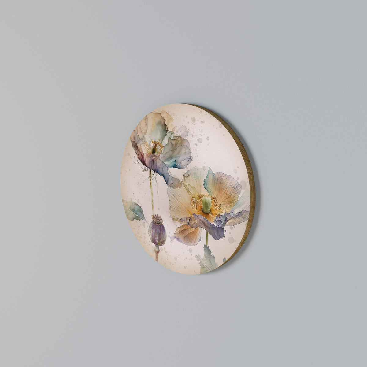 SOFTEN POPPY Arte de Parede Redonda