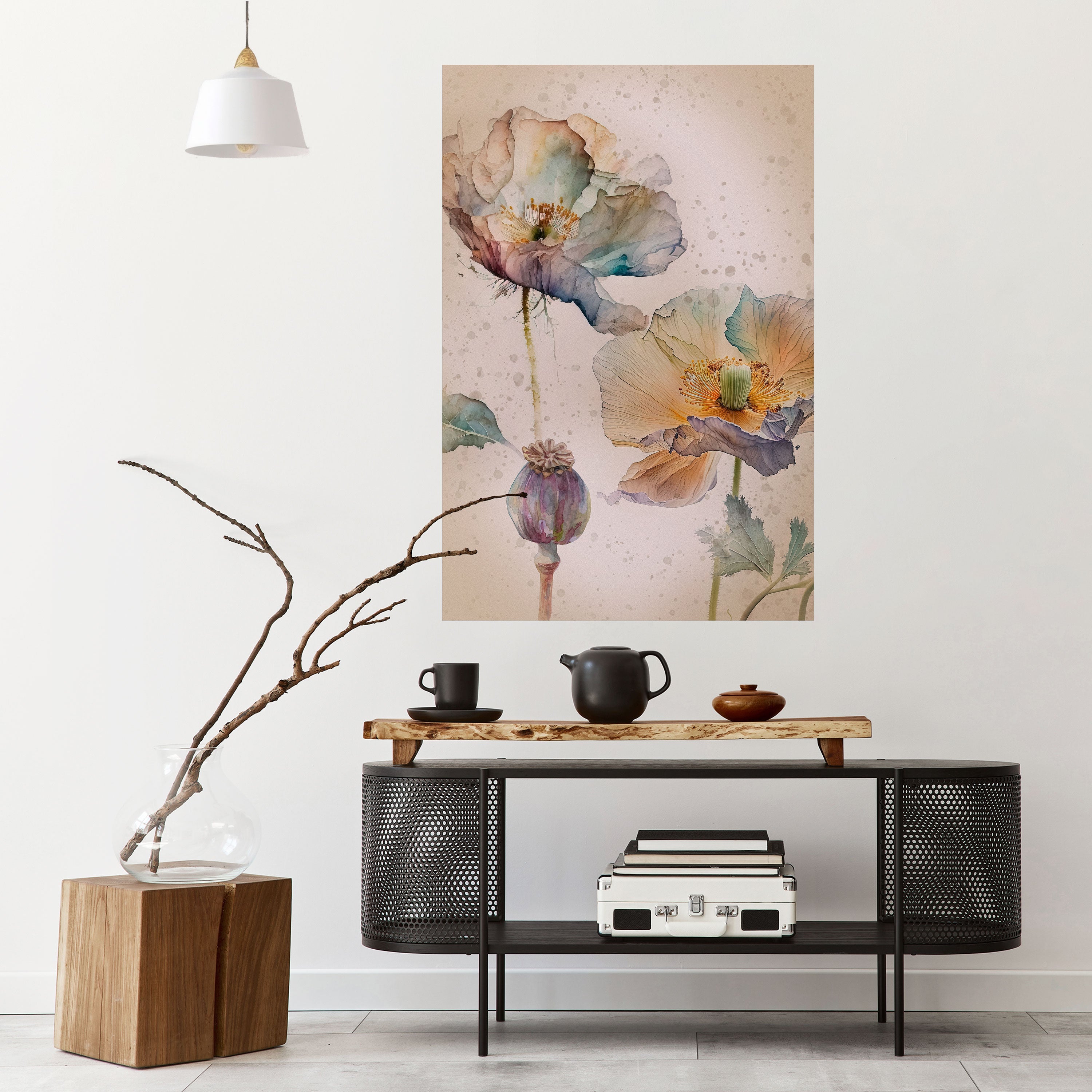 SOFTEN POPPY Poster Vertical Autocolante
