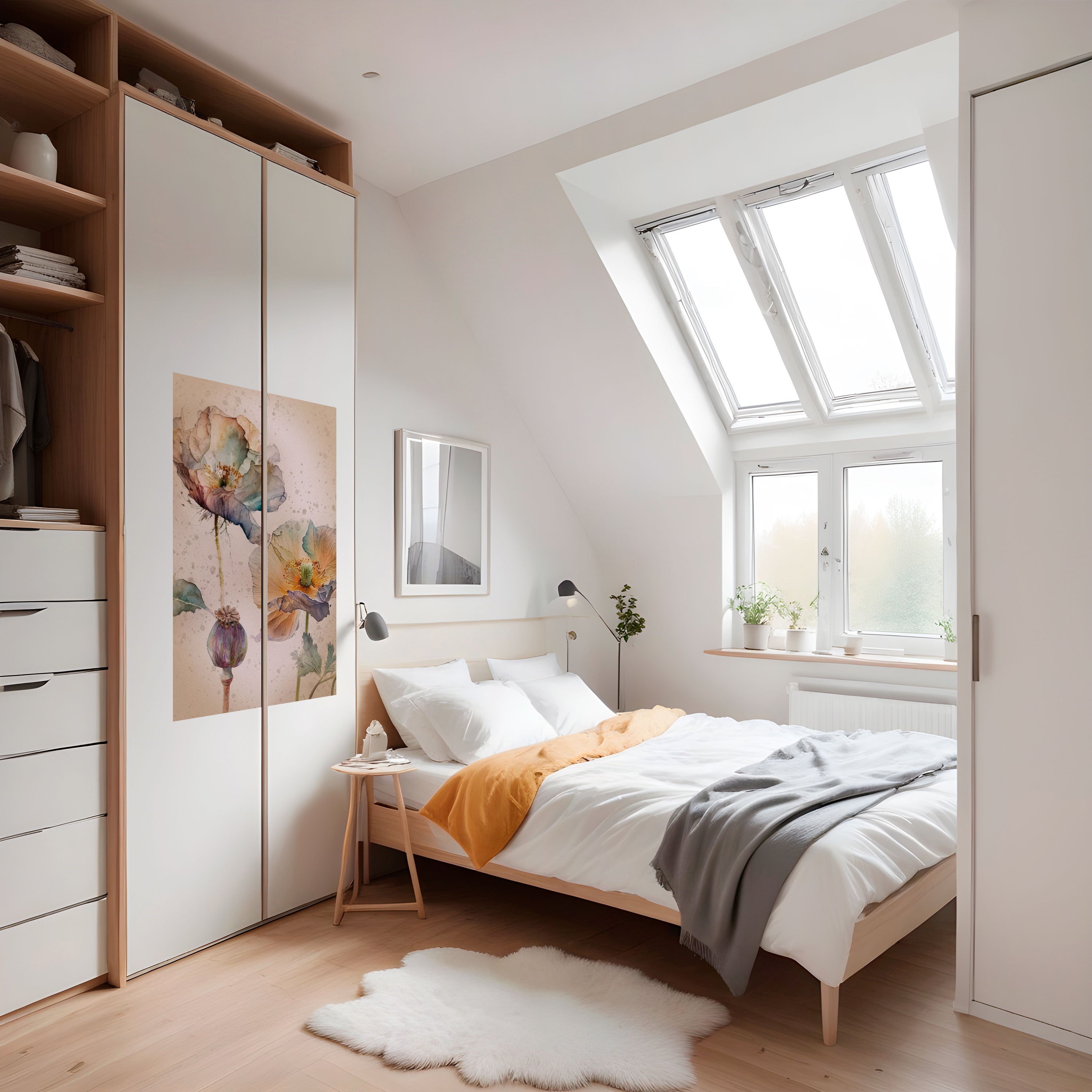 SOFTEN POPPY Poster Vertical Autocolante