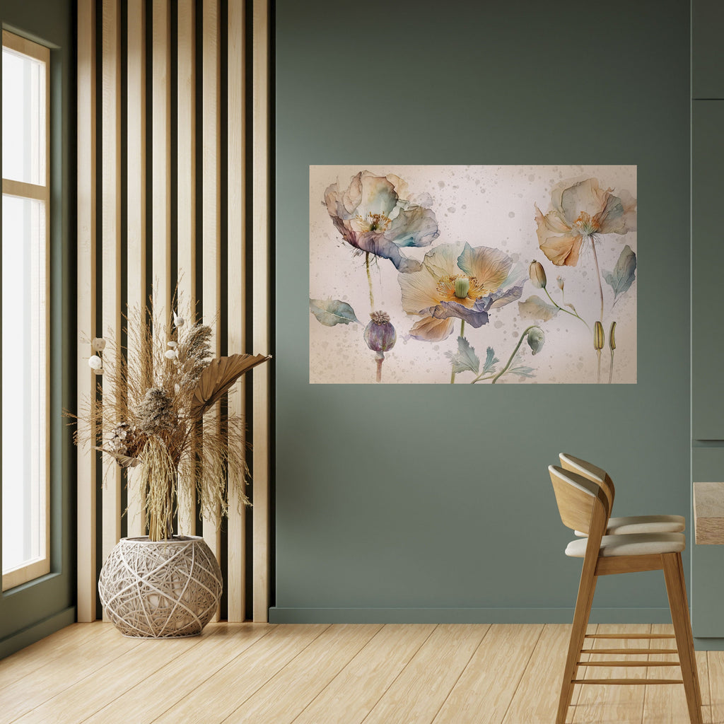 SOFTEN POPPY Poster Horizontal Autocolante