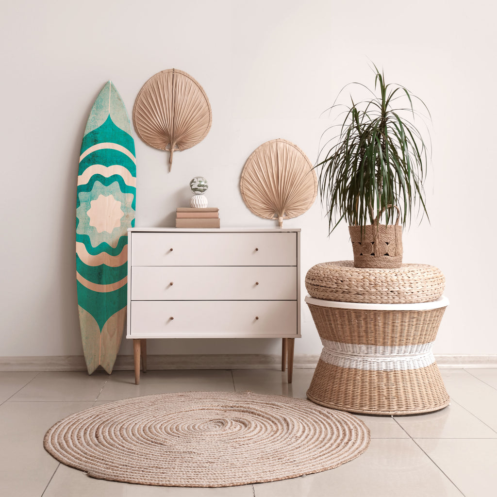 BARBADOS BLUE Painel Decorativo Prancha de Surf